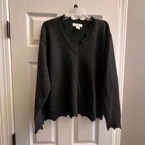 Magaschoni Distressed Oversized Sweater Sz L Excellent Condition!